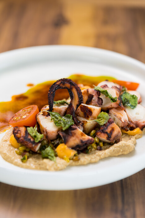 Monty Brewing Co. Pic 1 - Octopus chargrilled over gidgee charcoal at Monty Brewing Co