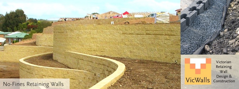 VicWalls Pic 1 - No Fines retaining walls