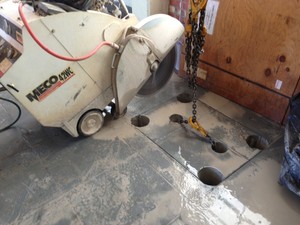 Mildura Concrete Cutting & Coring Pic 5 - CORE DRILLED THEN CUT FOR LIFTING OUT