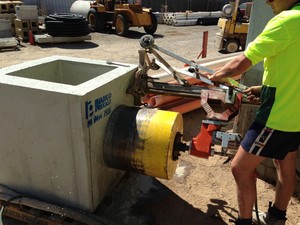 Mildura Concrete Cutting & Coring Pic 4 - CORE DRILLING HOLE INTO PIT FOR PLUMBING