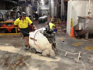 Mildura Concrete Cutting & Coring Pic 3 - CUTTING TRENCH INTO CONCRETE FLOOR