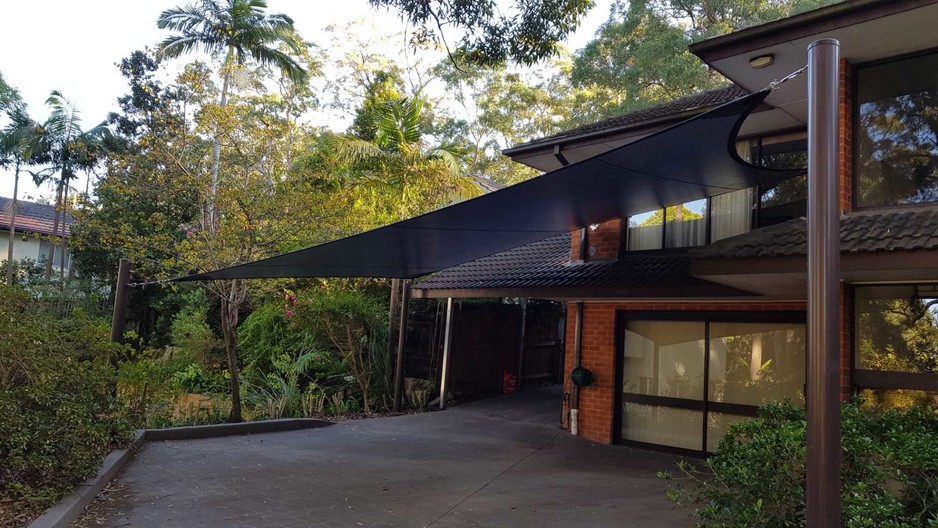 Shade Us Now Pic 1 - Residential shade sail for car port