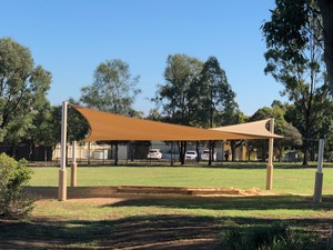 Shade Us Now Pic 3 - School shade sail over sandpit in local Sydney school