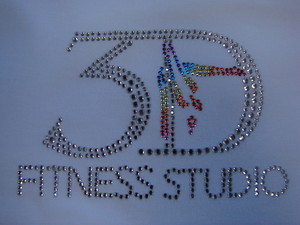 Mi Logo and Apparel Pic 5 - 3D Fitness using coloured diamantes