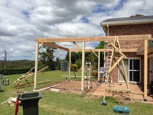 Robinson Industries Pic 2 - pergola in progress