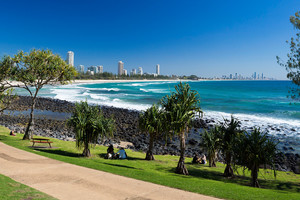 Burleigh Beach Tourist Park Pic 4 - Burleigh Beach enviable views to Surfers Paradise