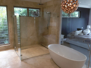 Glass Distinction Pic 5 - frameless corner Shower Screen functions well and updates any bathroom area