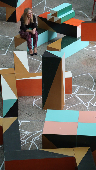 Lymesmith Pic 1 - Public art project Building Blocks at Quay Quarter client AMP Capital