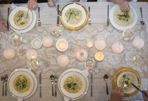 Hangree Catering Pic 2 - Private dinner party with hand crafted gnocchi with creamy mushroom and bacon sauce