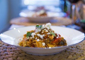 Hangree Catering Pic 5 - Roasted vegetable and tomato fettuccine