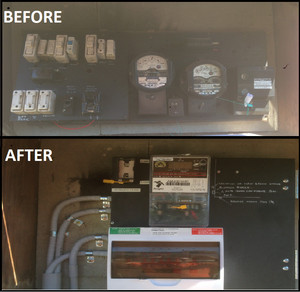 Customise Electrical Pty Ltd Pic 4 - Before and after installation of switchboard Bangor NSW