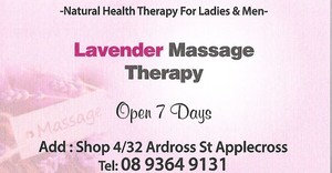 Lavender Massage Pic 2 - Our business card