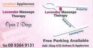 Lavender Massage Pic 3 - Our business card