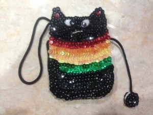 La Vida Loca Pic 2 - SC01 RRP 25 Sequined cat purse Ideal for childrens shops