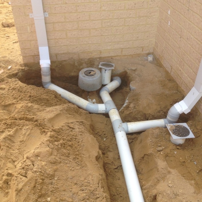 Wanneroo Drainage Pic 1 - Downpipes Plumbed in