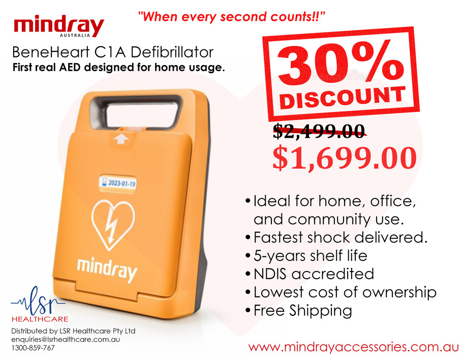 Mindray Accessories Australia Pic 1 - Mindray AED defibrillator Australia