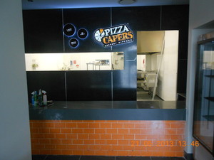 Cullen Electrical & Data Services Pic 2 - New Pizza capers Store New GPOs and Data points installed under counter New LED sign installed along with pendants at front of store