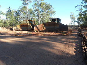 Ewen Hendren Dozer Hire Pty Ltd Pic 4 - Both dozers fitted with stick rakes Scrub Pulling available