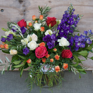 Flowers at the Door Pic 3 - Flower Bouquets Arranged into a glass vase All our bouquets come in medium large or abundant size styling Fresh seasonal flowers in your chosen colour palette