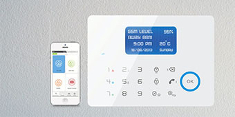 Tate Industries Pic 1 - Wireless DIY kit Alarm keypad panel 2x wirelessmotion sensors 2x wireless reeds 2x remote controlles SMS self monitoring over GSM network DYI Option 65000