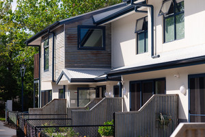 One of a Kind Apartments Pic 3 - Our ecofriendly apartments are made from repurposed materials like the corrugated iron featured throughout the apartments