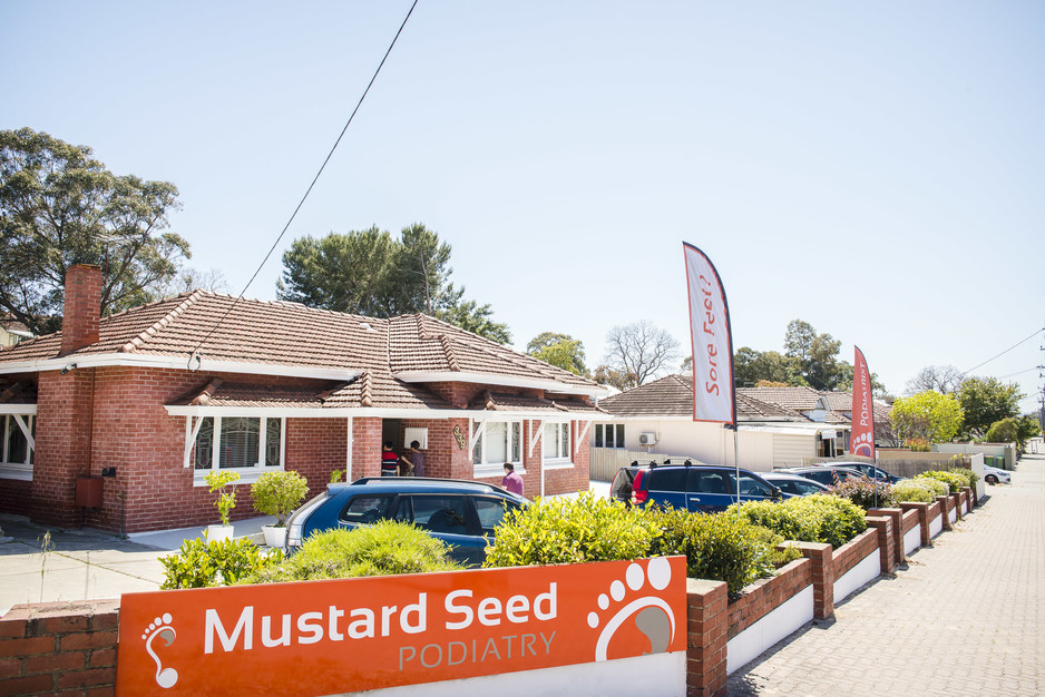 Mustard Seed Podiatry Pic 1 - Conveniently located at the corner of Guildford Road and Grafton Road with ample parking on the premises