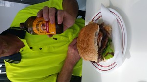 Noddys Cafe and Takeaway Pic 2 - Steak burger for a worker