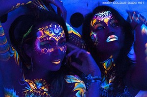 Inner Colour Face Painting & Body Art Pic 4 - UV makeup UV face painting Inner Colour Body Art