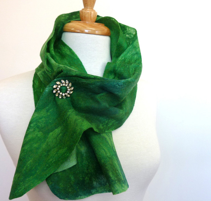 Sesenarts Wool and Silk Fashion Accessories Pic 1 - Felted wool scarf