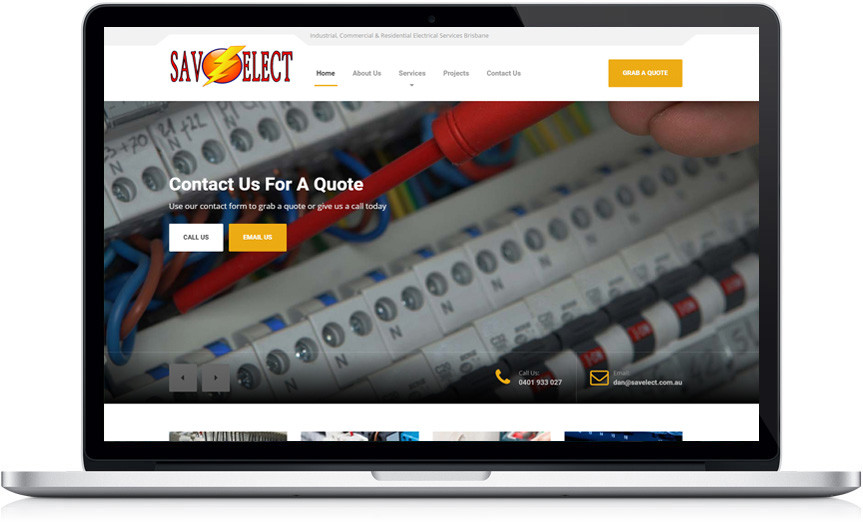 Buzido Website Design Pic 1 - Savelect Electrical