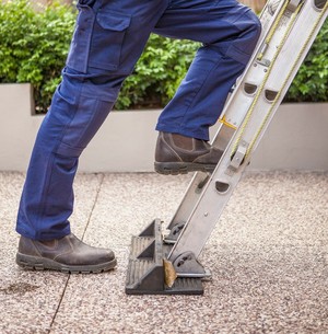 OzWide Gutter Cleaning Pic 2 - We safely secure the ladder at the top and bottom