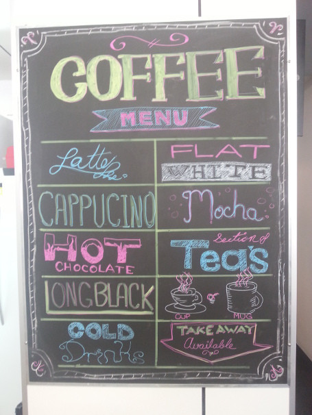 Keystone College Pic 1 - Menu at the Learning lounge