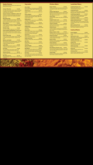 Spice Temple Indian Restaurant & Bar Pic 4 - spice temple menu