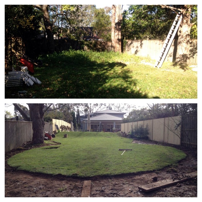 Under The Sun Landscapes Pic 1 - Before After rear lawn North Turramurra 914