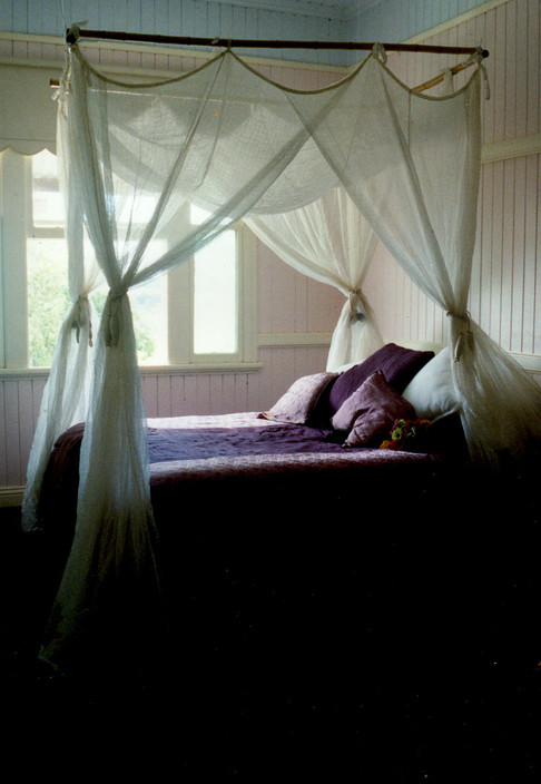 A Thousand & One Nets Pic 1 - Queen Size Box Style Mosquito Net with 4 Openings in Natural