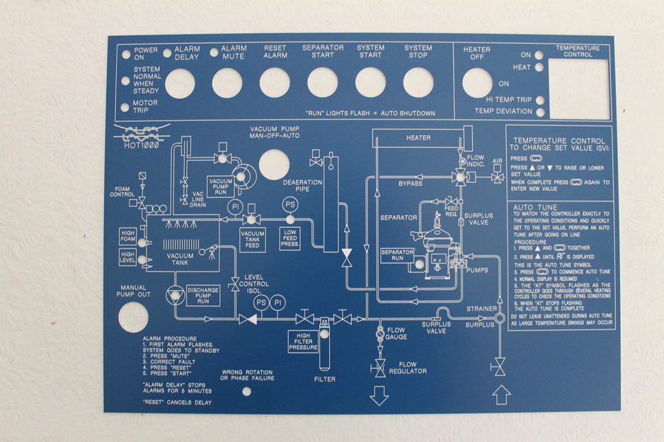 Wilks Electrical Engraving Pic 1 - Mimic Panels