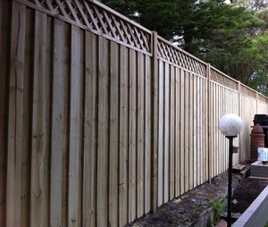 SFG- SYDNEY FENCING & GATES Pic 3 - Lapped treated pine with 300 Lattice