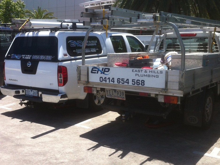 East and Hills Plumbing Pic 1 - up to date regularly serviced vehicles