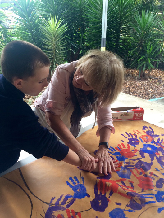 Currumbin Community Special School Pic 1 - Handprints are fun