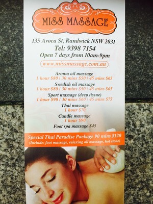 Miss Massage Pic 5 - Price list