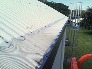 AllClear Gutter Guard NQ Pic 3 - Alloy mesh on Corrugated Roof