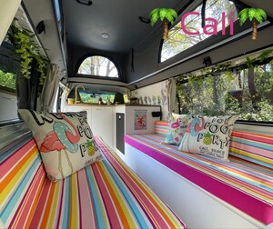 Elite Van Adventures Pic 3 - Cali our Palm Springs inspired van is bright fun with a retro vibe