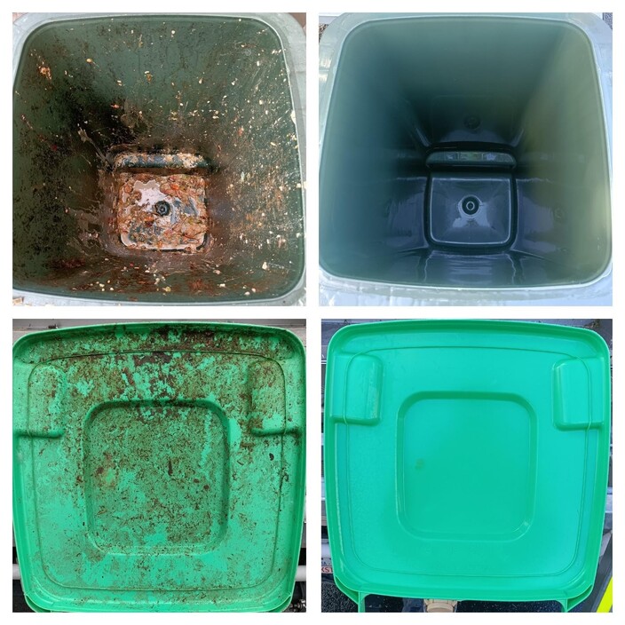 Bin Juicer Bin Cleaning Pic 1 - Bin cleaning is an often overlooked but crucial aspect of maintaining a clean and healthy environment Dirty bins can attract pests emit unpleasant odors and even pose health risks to individuals and families At Bin Juicer Bin Cleaning we offer coste