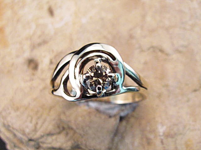 Aussie Gem Designs Pic 1 - This ring was made by melting down customers old bracelet Stone is a Zircon