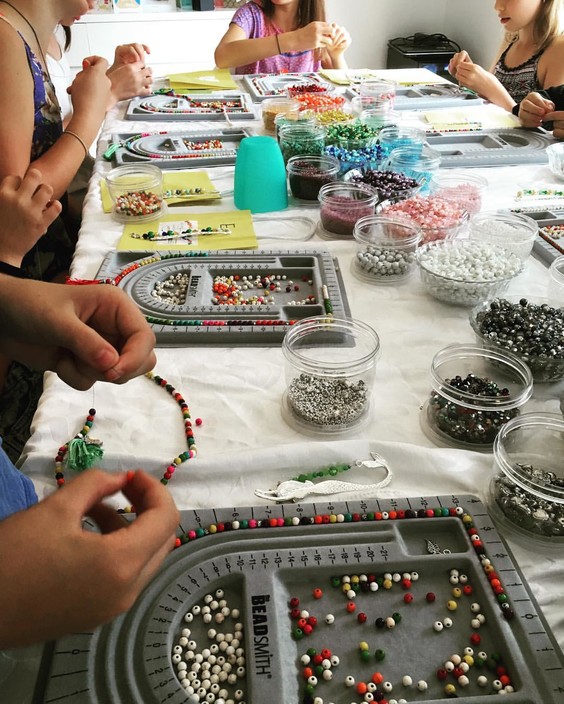 String of Beads Parties Pic 1 - Action shot from a 14th birthday party