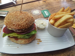 Grill'd Pic 3 - The Almighty beef burger w side of seasoned chips and herb mayo