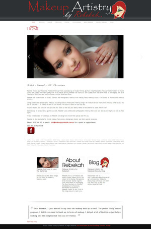 Outstanding Website Design Pic 2 - A design I did for a Sydney Makeup Artist