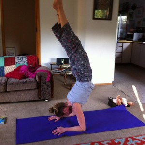 www.barwonheadsyoga.com.au Pic 3 - A cheeky sunday morning on the mat and this comes