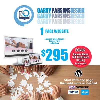 Garry Parsons Design Pic 1 - Onepage website 295