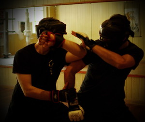 Wu Xing Dao Kung Fu Pic 3 - Head Gear Sparring